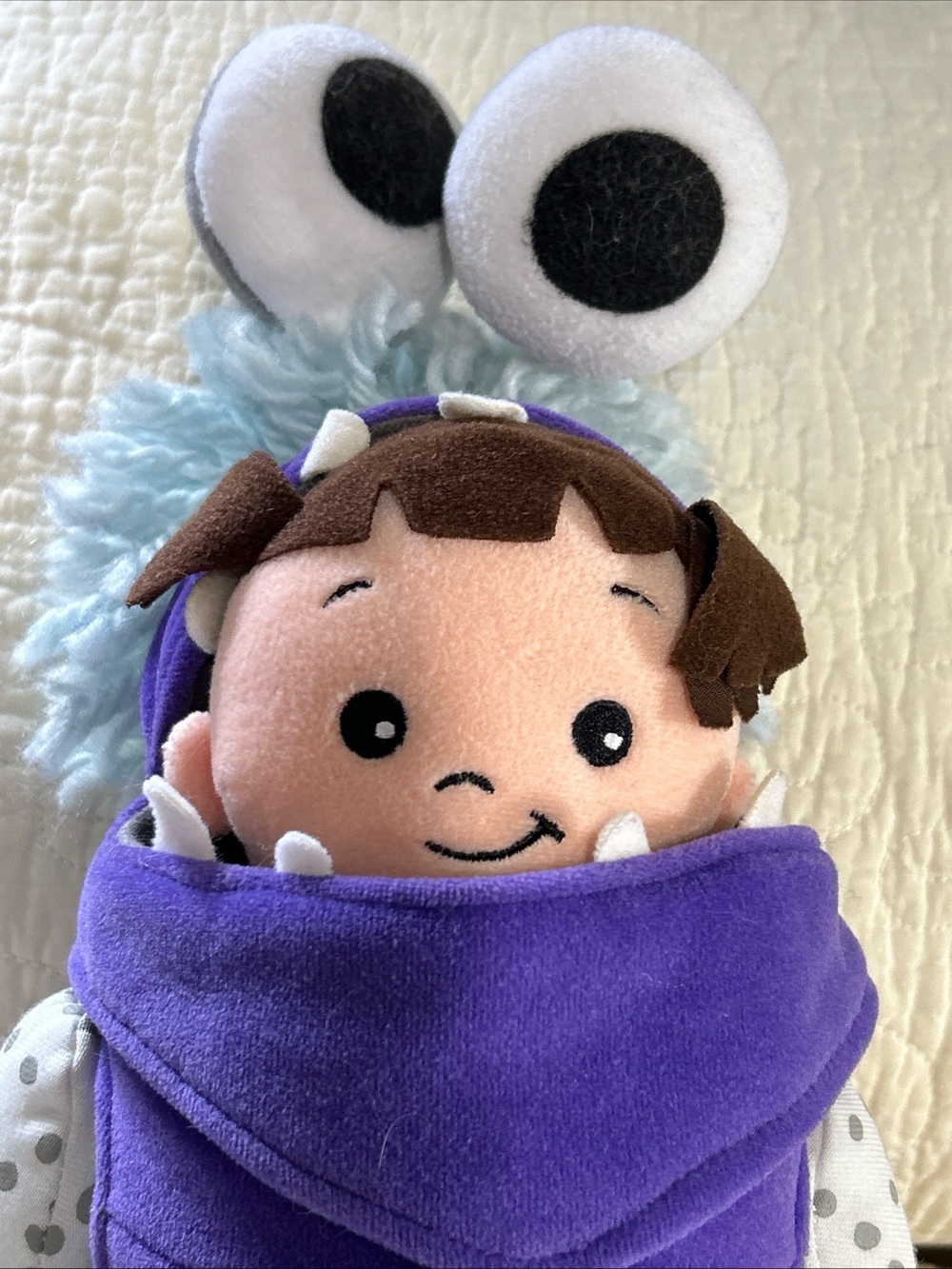 Disney Store Pixar Monsters Inc Boo in Costume 12 inch stuffed Plush Toy